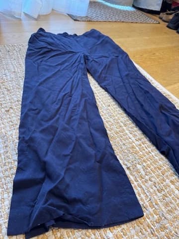 SABA Navy Blue Viscose Trousers — photo 4 of 14