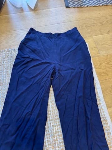 SABA Navy Blue Viscose Trousers — photo 5 of 14