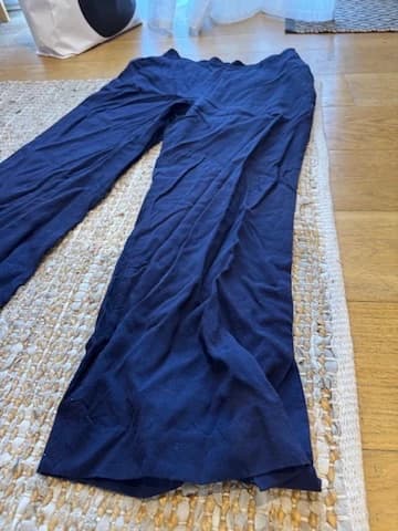 SABA Navy Blue Viscose Trousers — photo 9 of 14