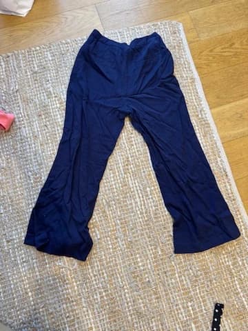 SABA Navy Blue Viscose Trousers — photo 14 of 14