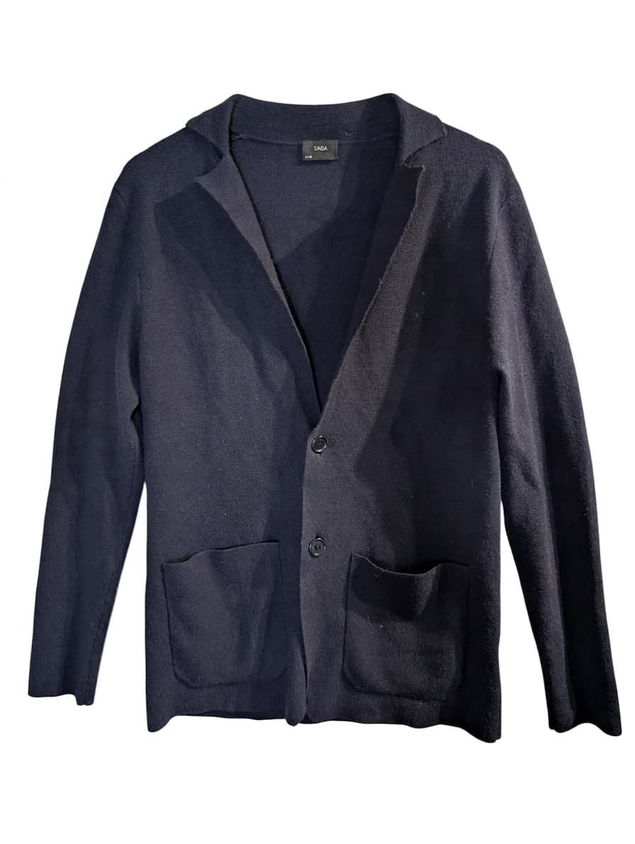 SABA Navy Knit Blazer Cardigan - Size Small — photo 1 of 6