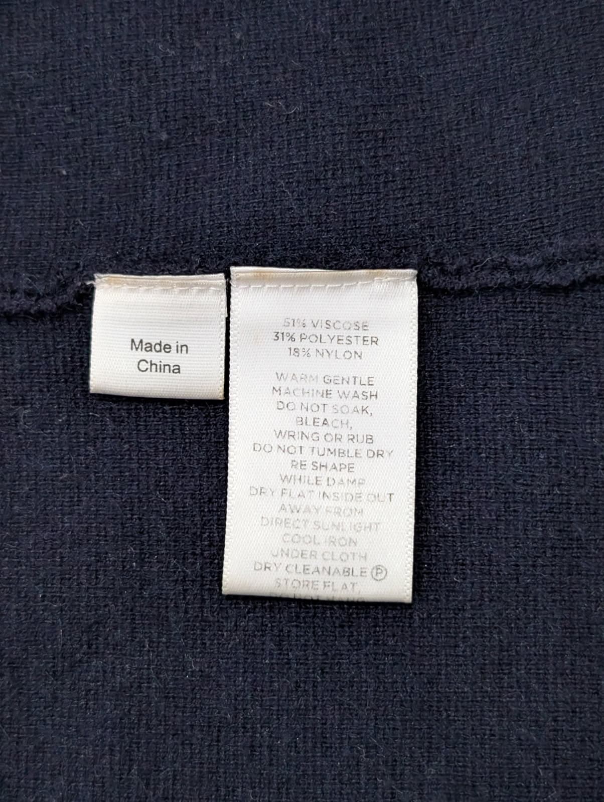 SABA Navy Knit Blazer Cardigan - Size Small — photo 3 of 6