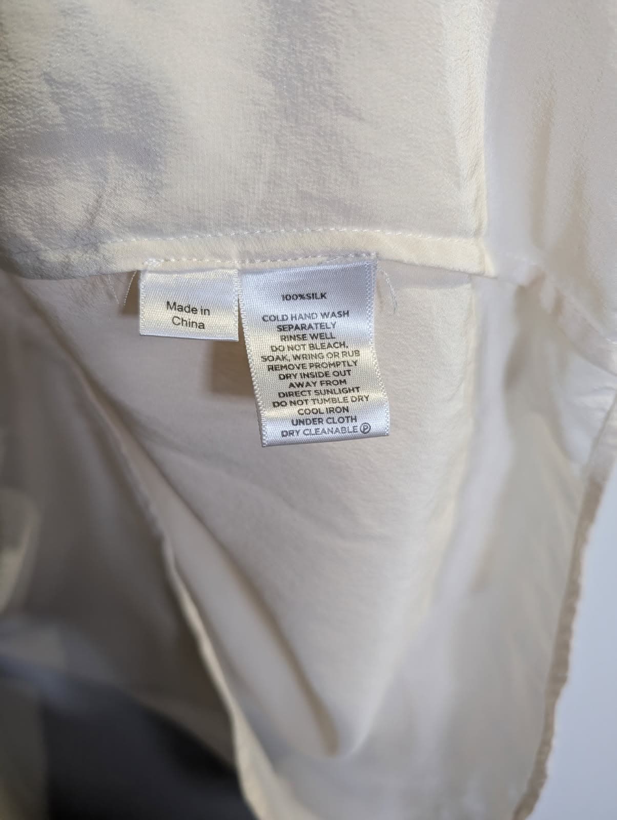 SABA Sleeveless Tie-Neck Silk Blouse Ivory — photo 3 of 4