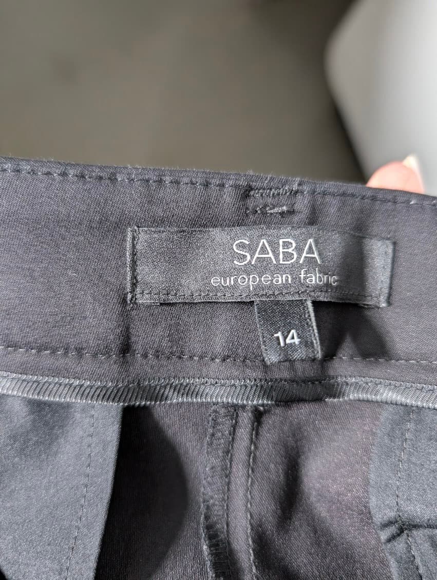 SABA Women's Slim Fit Trousers Black Size 14 — photo 2 of 3