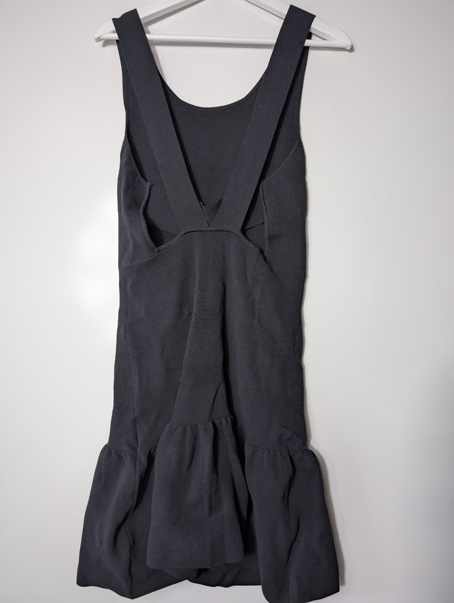 Sandro Black Knit Dress with Ruffle Hem Size 2 — photo 5 of 10