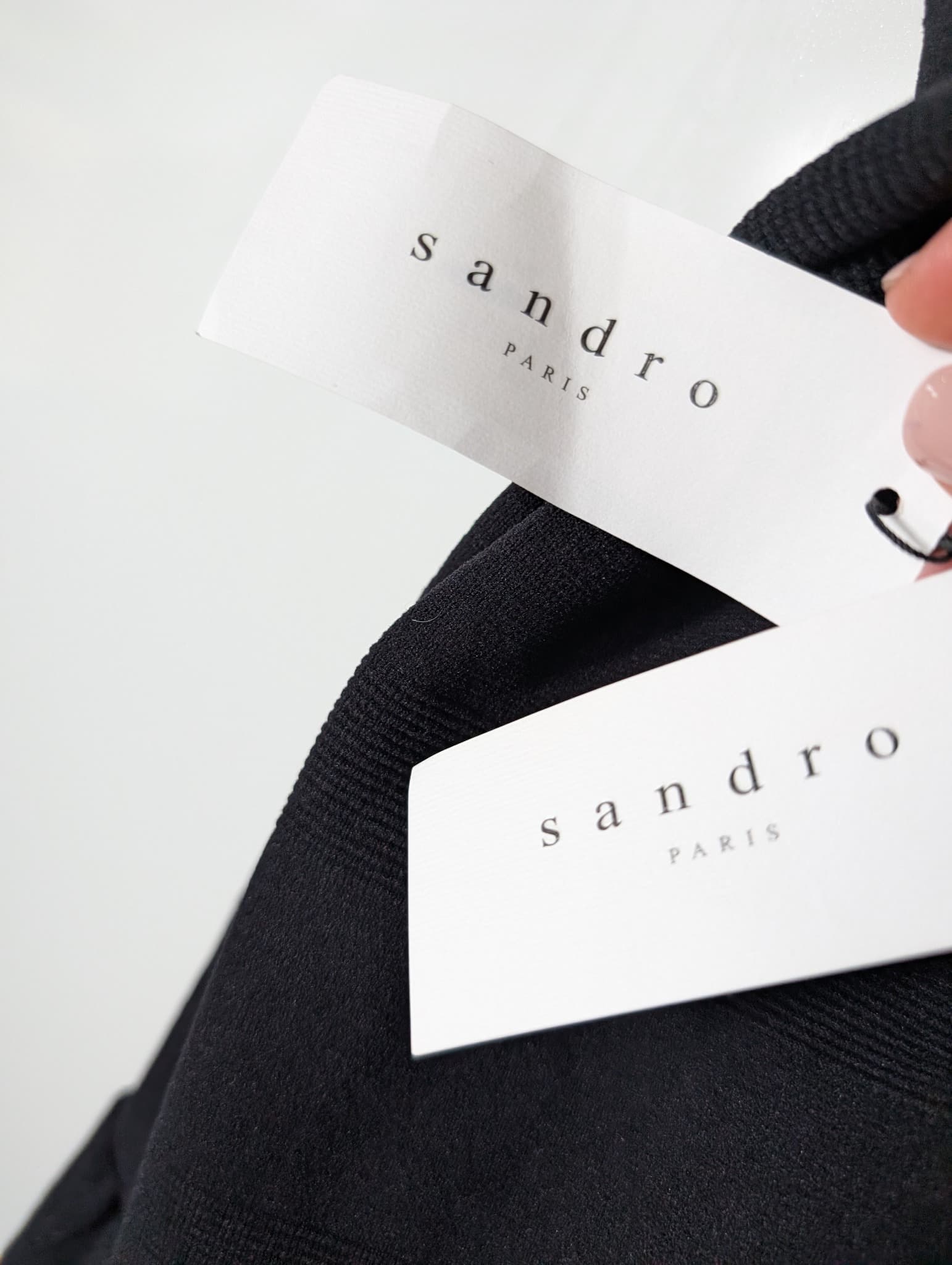 Sandro Black Knit Dress with Ruffle Hem Size 2 — photo 8 of 10