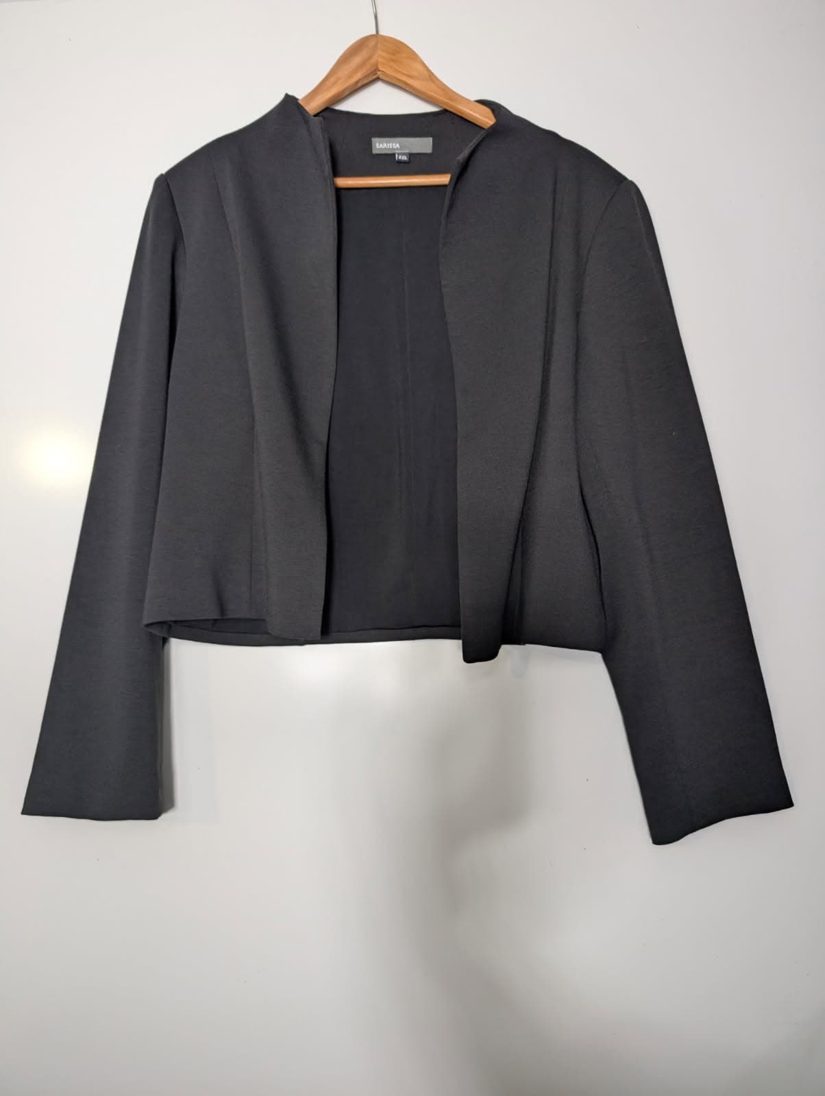 Sarissa Black Cropped Blazer Jacket - Women's Size XXL — photo 1 of 5
