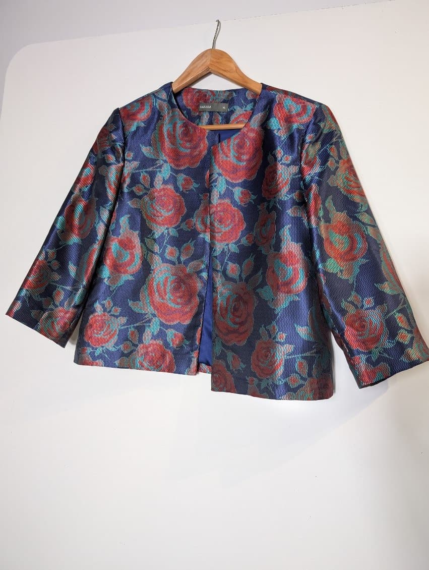 Sarissa Floral Brocade Dress and Jacket Set - Size XL — photo 3 of 8