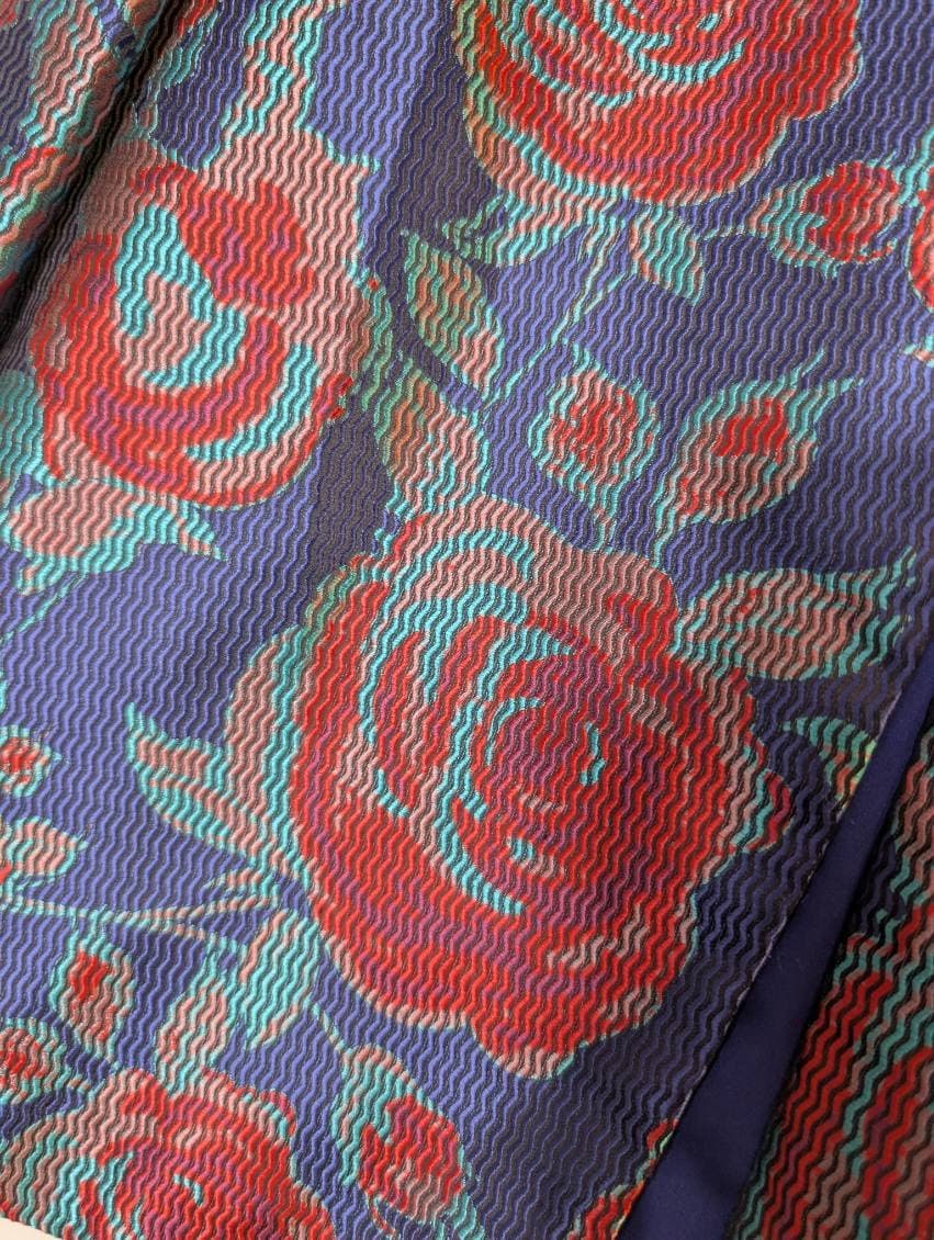 Sarissa Floral Brocade Dress and Jacket Set - Size XL — photo 5 of 8
