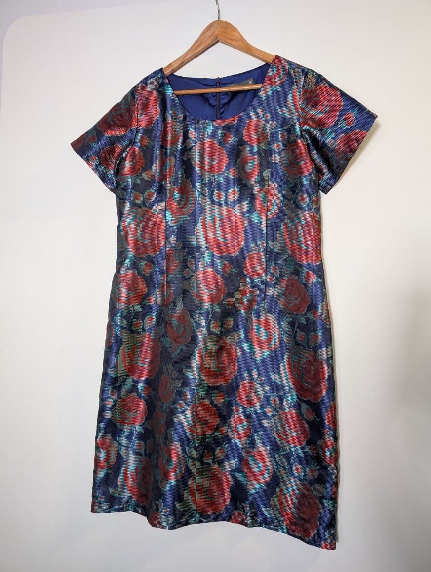 Sarissa Floral Brocade Dress and Jacket Set - Size XL — photo 8 of 8