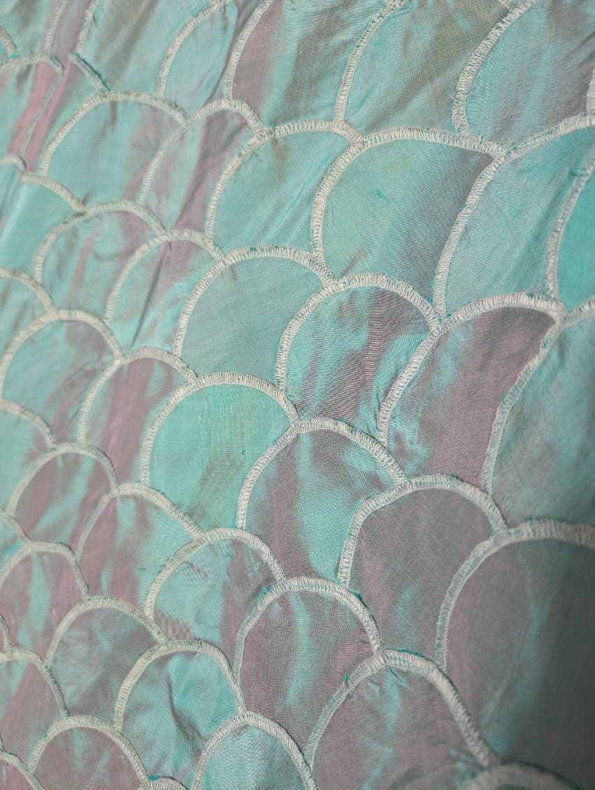 Sarissa Iridescent Teal Shantung Silk Blazer - Women's Size XL — photo 5 of 7