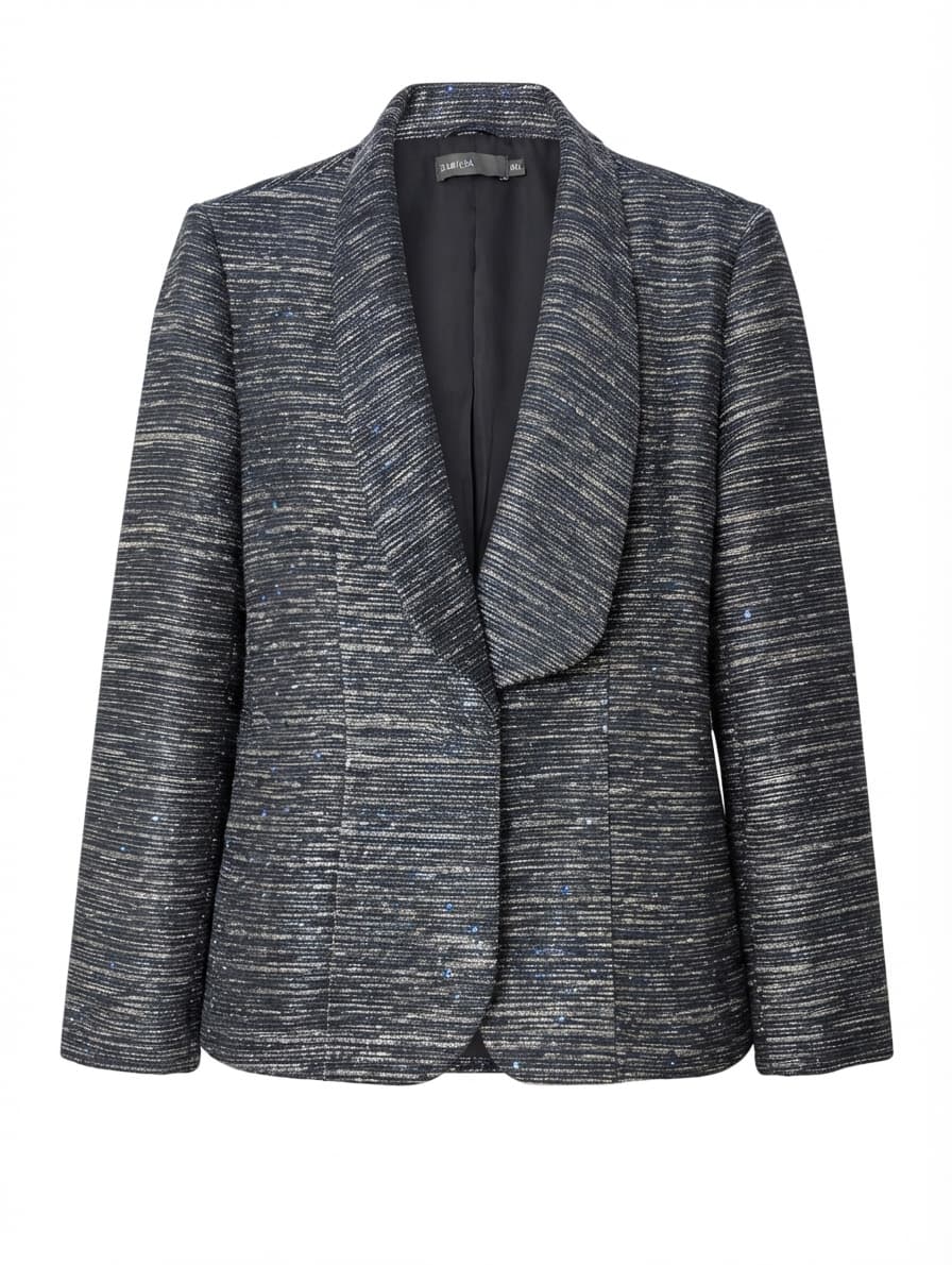 Sarissa Metallic Tweed Blazer Black Women's XXL — photo 1 of 7