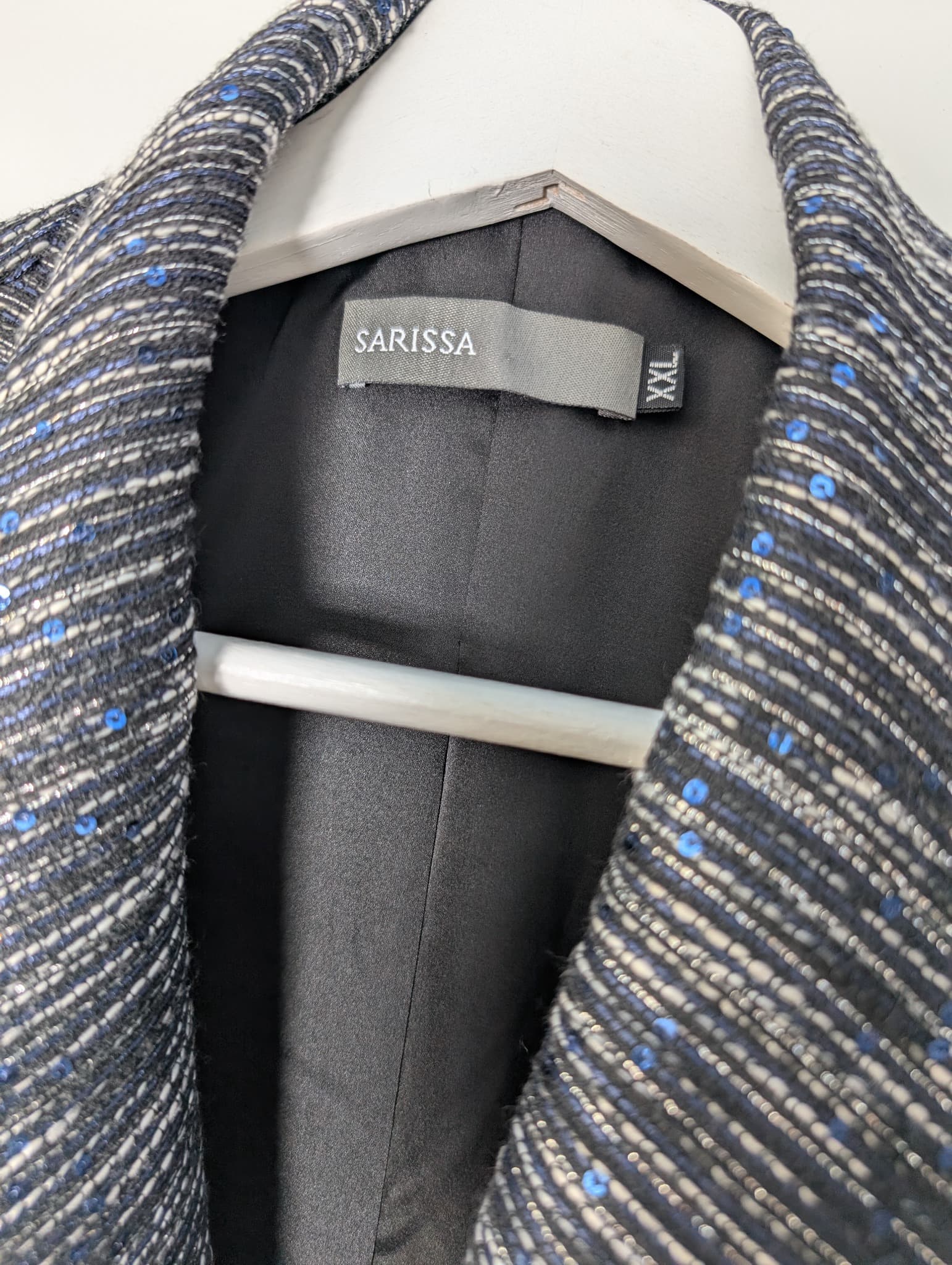 Sarissa Metallic Tweed Blazer Black Women's XXL — photo 3 of 7