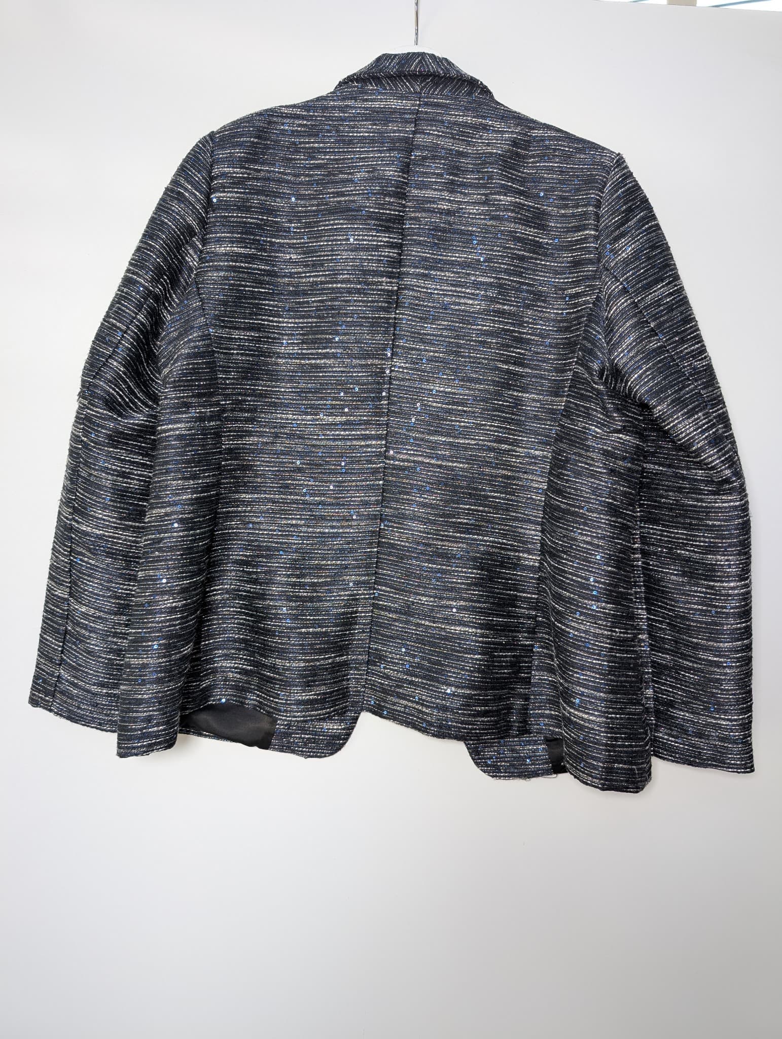 Sarissa Metallic Tweed Blazer Black Women's XXL — photo 4 of 7