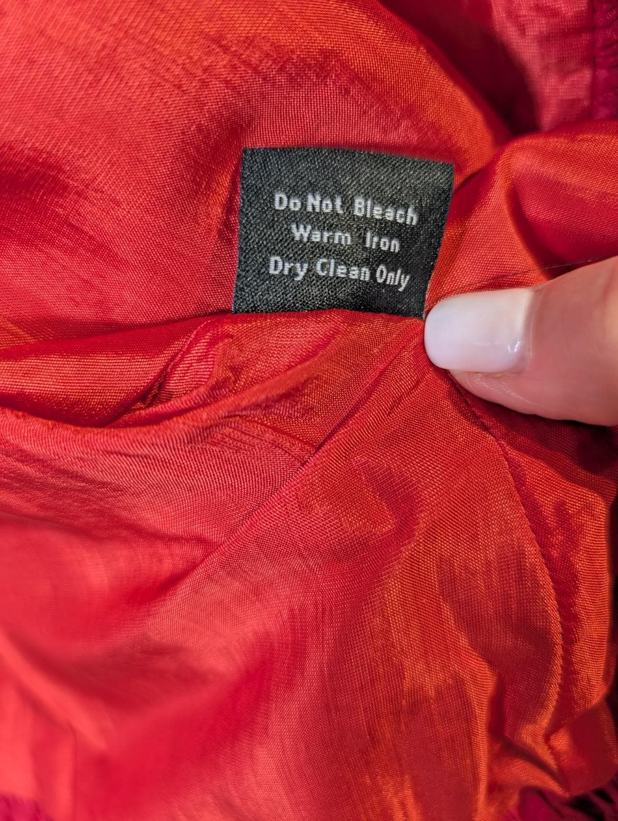 Sarissa Red Silk Ruffled Trim Jacket - Women's Size XL — photo 4 of 7