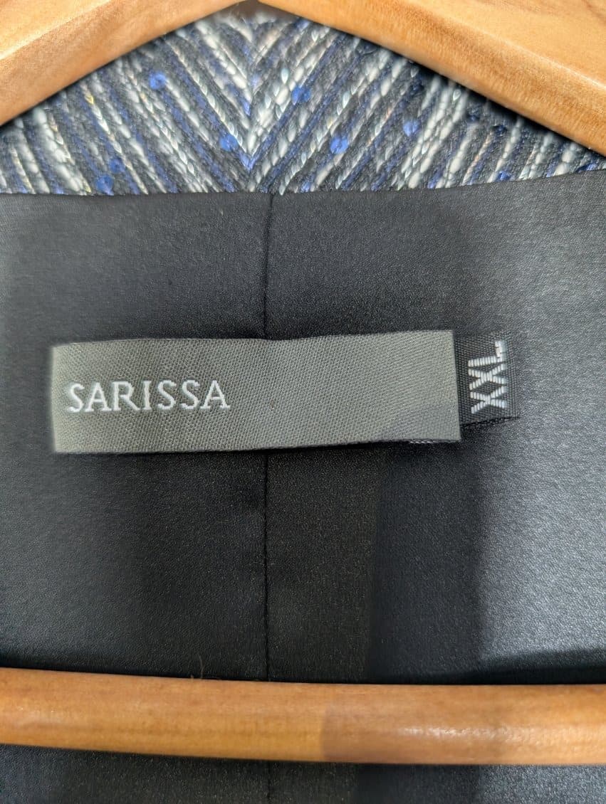 Sarissa Sequin Embellished Blazer - Black & Blue Metallic XXL — photo 4 of 7