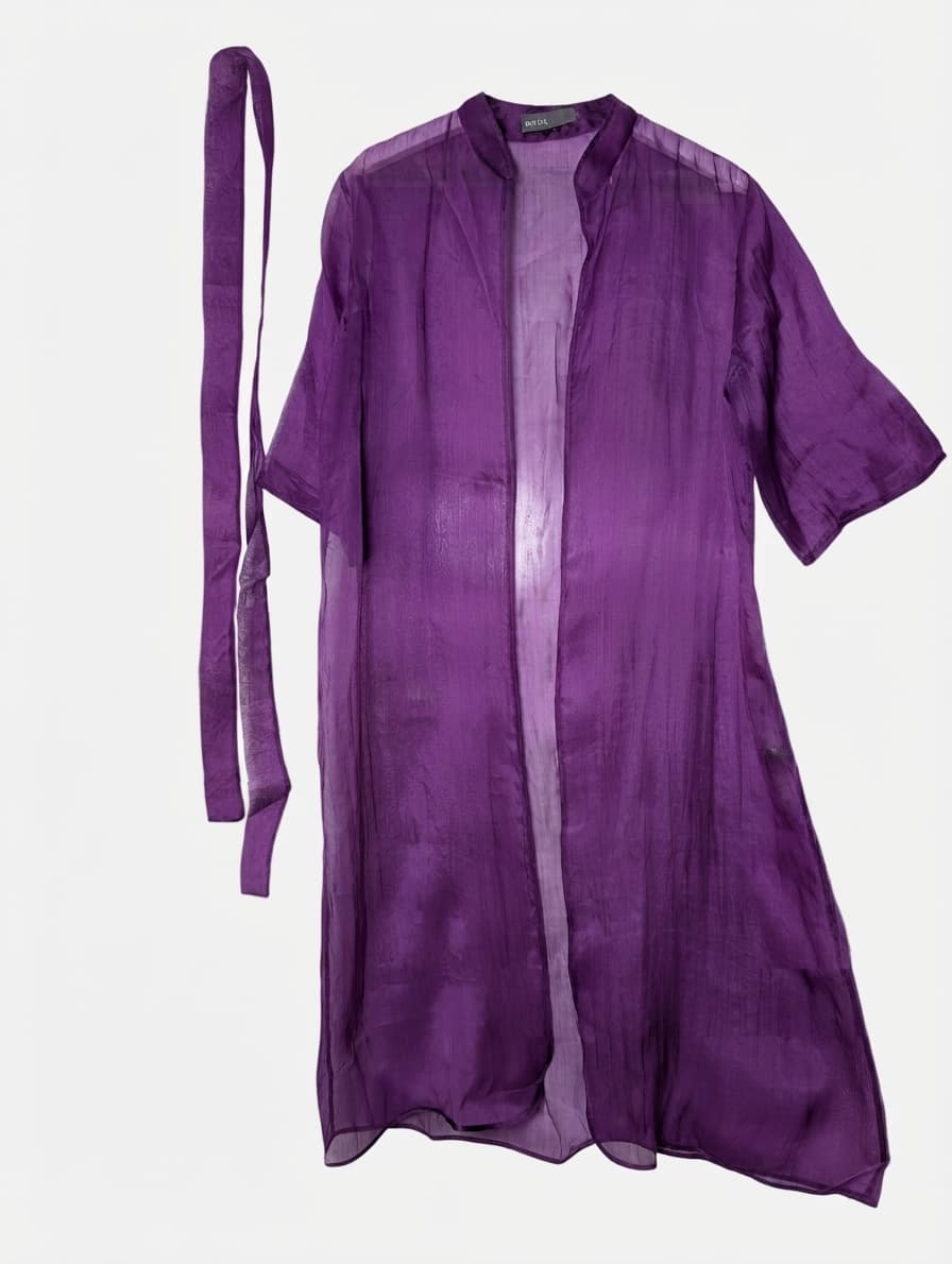 SARISSA Sheer Silk Kimono Cardigan Purple — photo 1 of 8