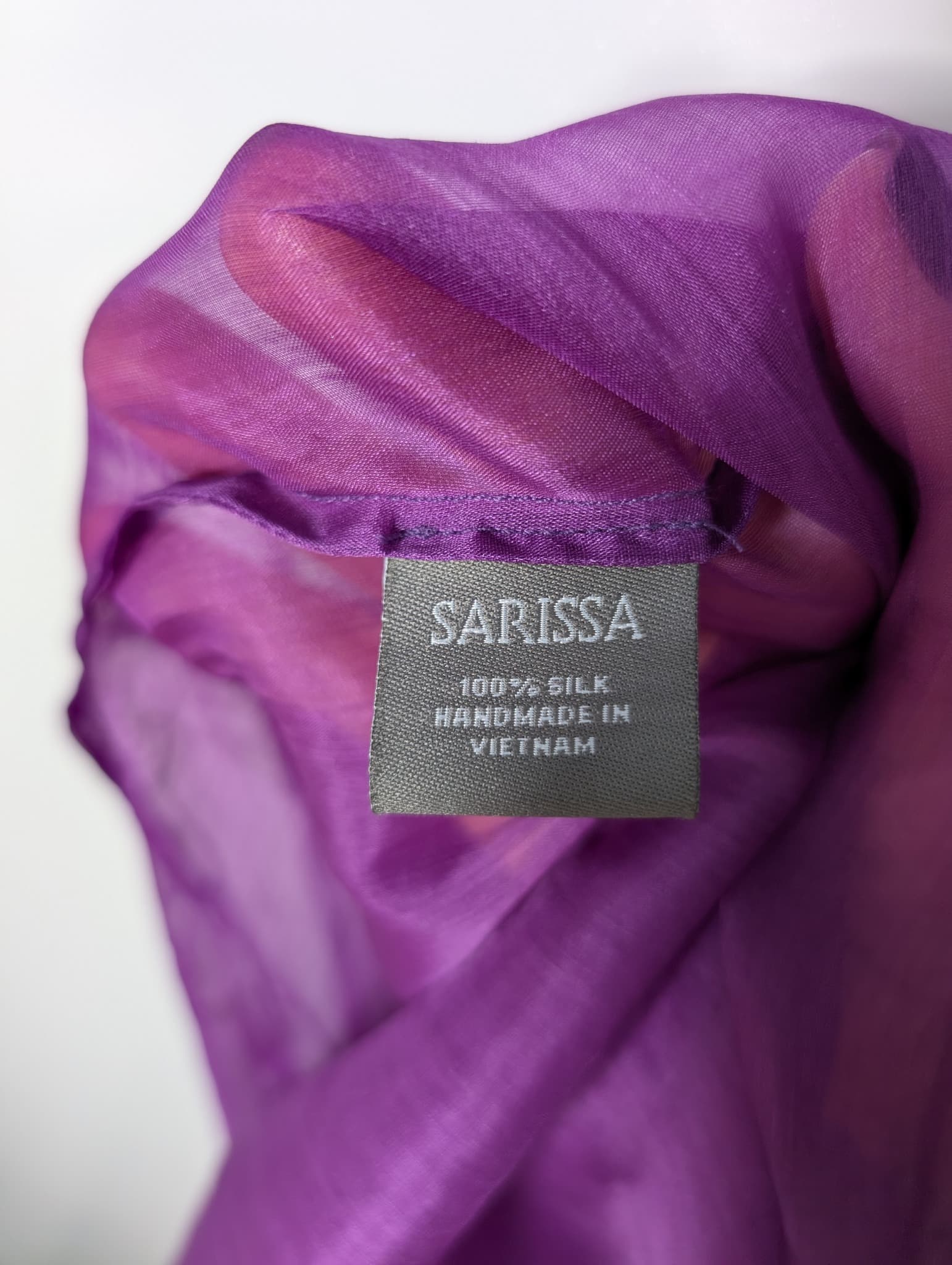 SARISSA Sheer Silk Kimono Cardigan Purple — photo 7 of 8