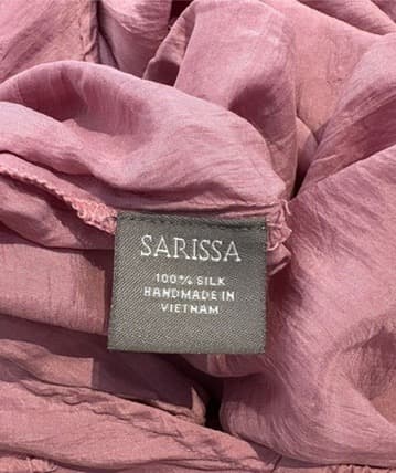 Sarissa Silk Floral Applique Tie-Back Blouse Dusty Rose Size S — photo 2 of 6