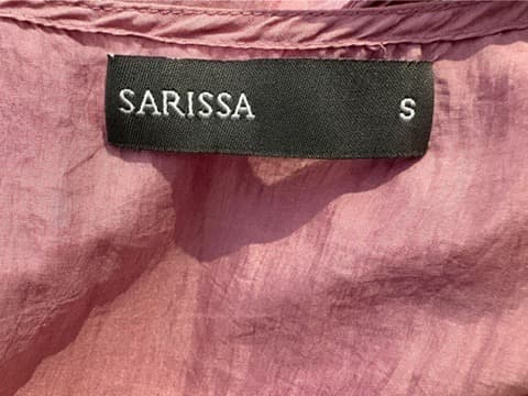 Sarissa Silk Floral Applique Tie-Back Blouse Dusty Rose Size S — photo 5 of 6