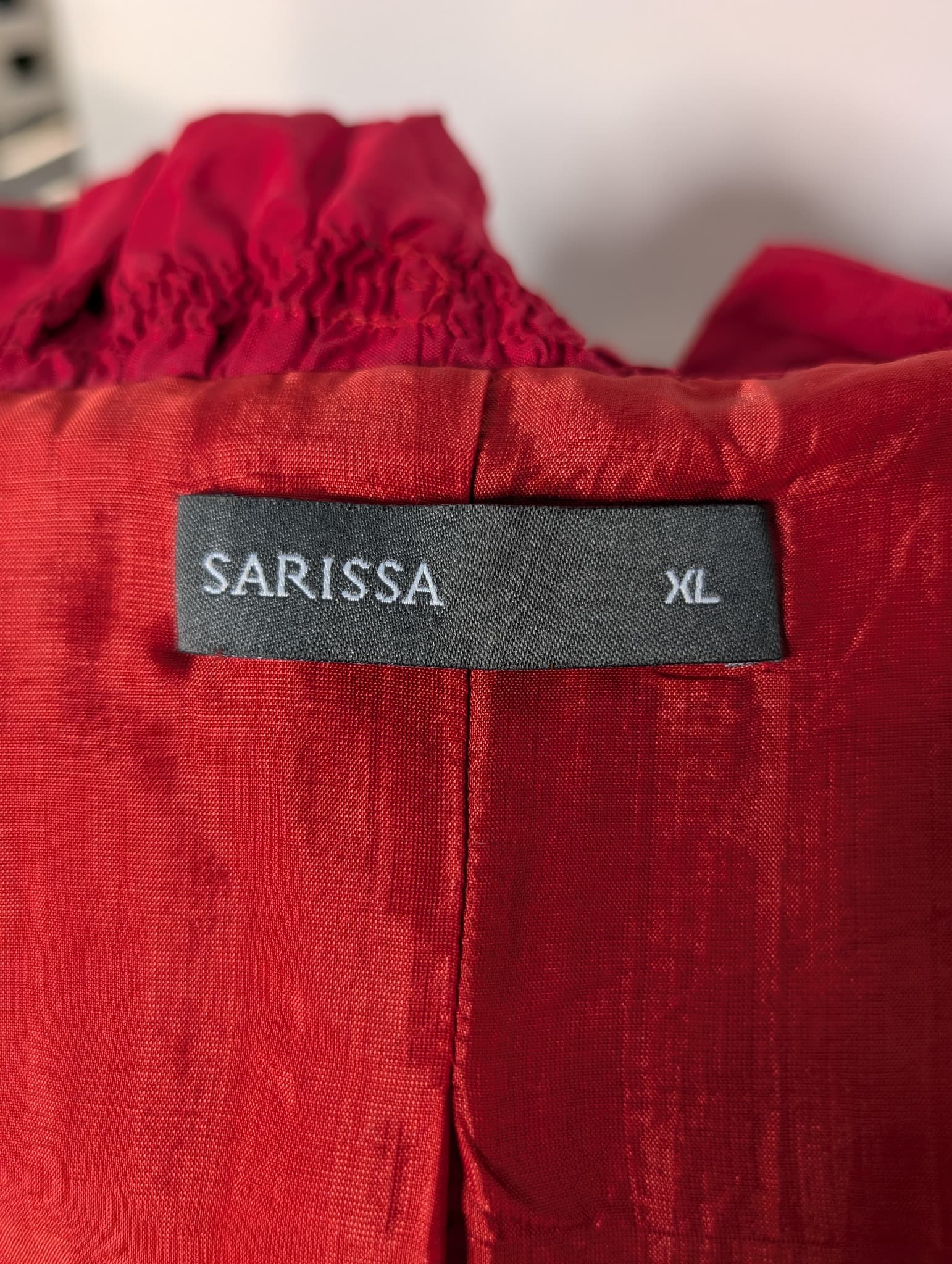 Sarissa Silk Ruffled Bolero Jacket Red XL — photo 5 of 7
