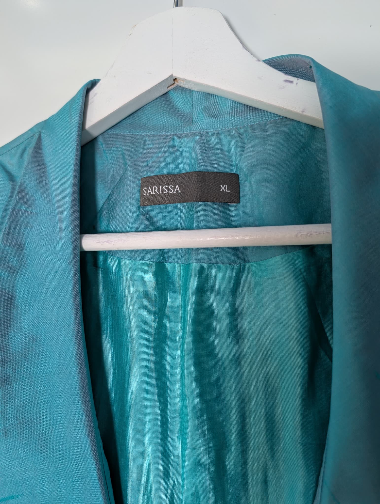 Sarissa Teal Iridescent Skirt Suit Set Size XL — photo 4 of 5