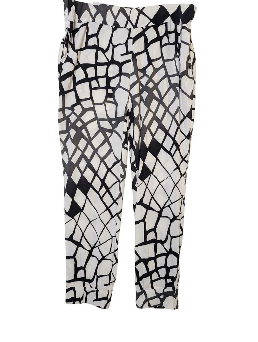 Sass & Bide Mosaic Love Jogger Pants - Black & White Viscose Size 10 — photo 1 of 6