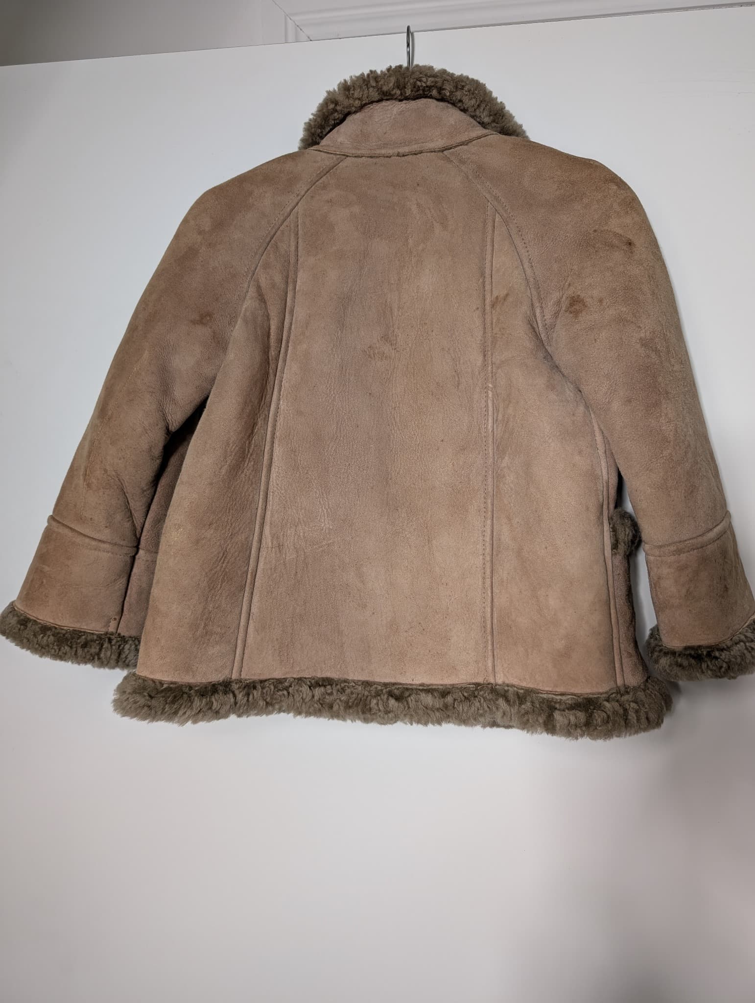 Scaffa Vintage Shearling Toggle Coat Tan Size 26 — photo 5 of 6