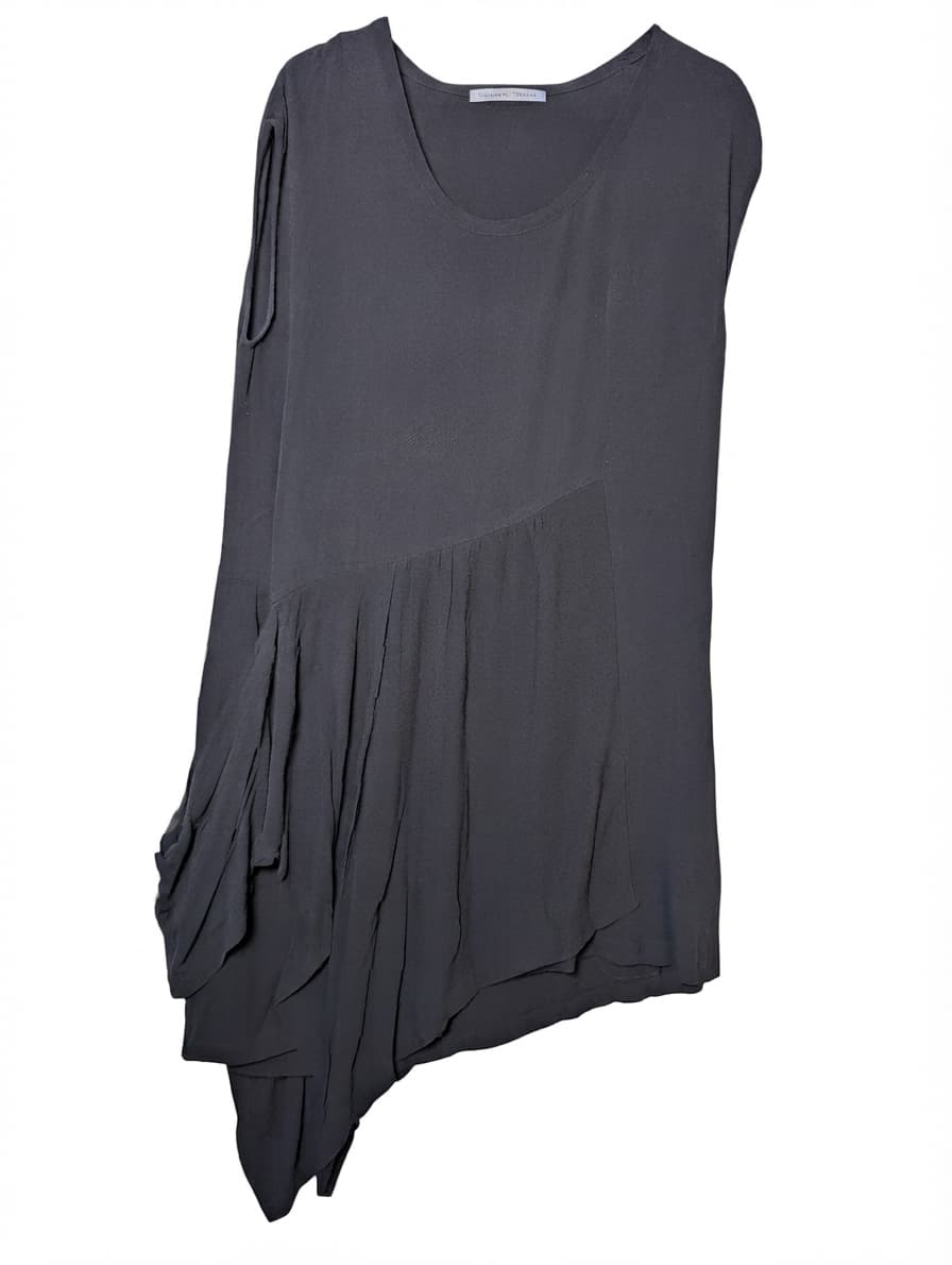 SCANLAN&THEODORE Asymmetric Draped Tank Top Black Size 12 — photo 1 of 7