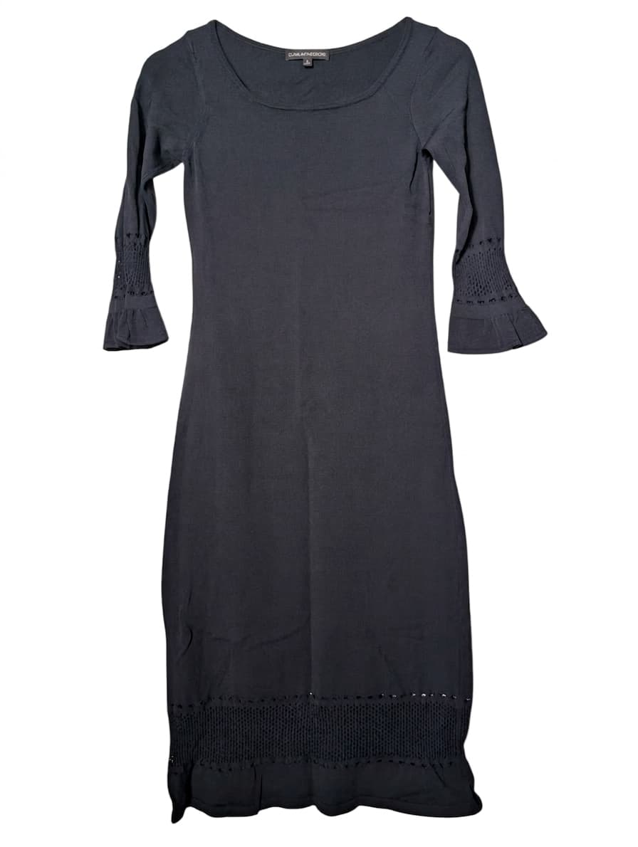 Scanlan Theodore Black Knit Dress - Crochet Detail Size M — photo 1 of 7