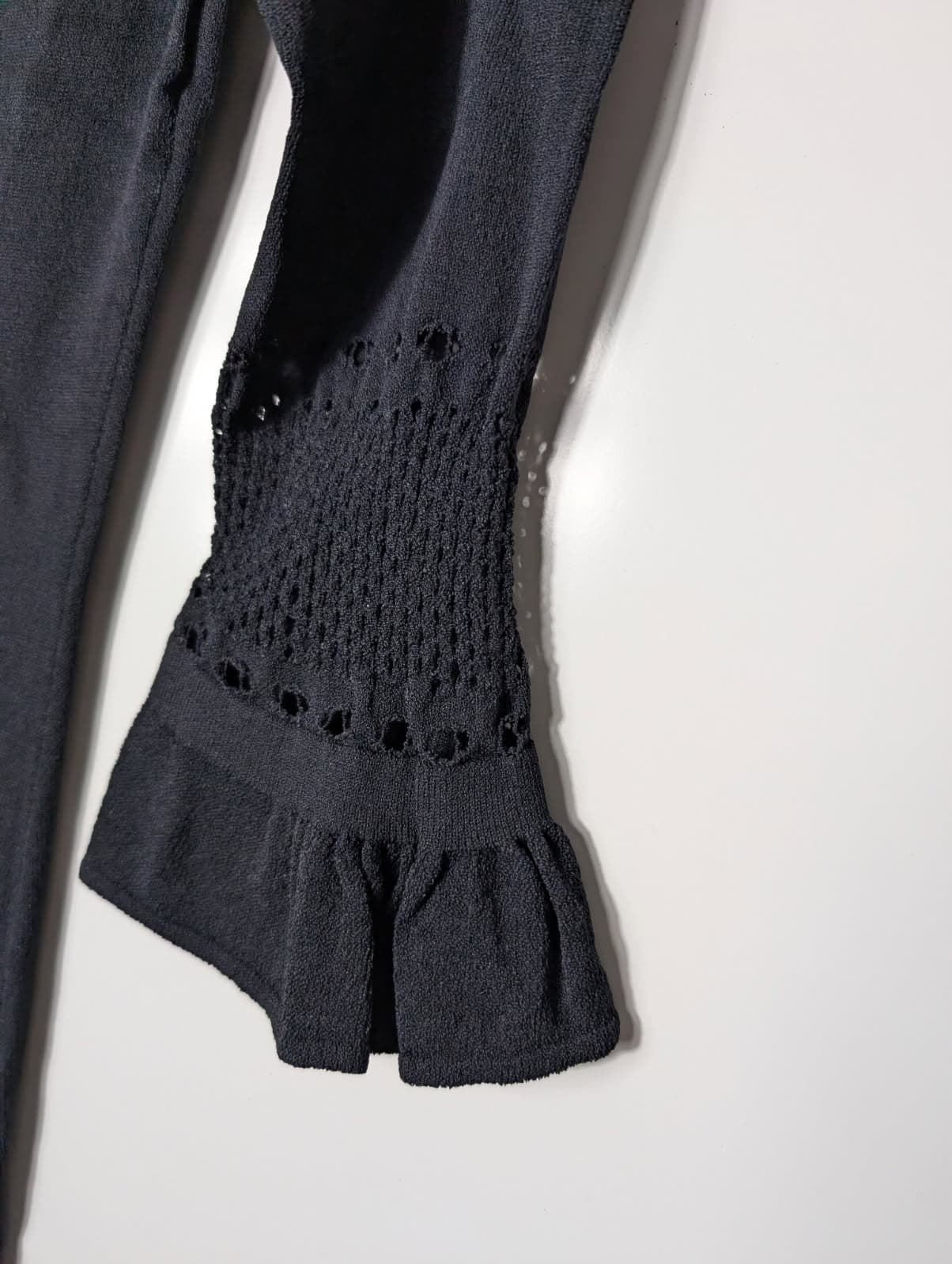 Scanlan Theodore Black Knit Dress - Crochet Detail Size M — photo 3 of 7