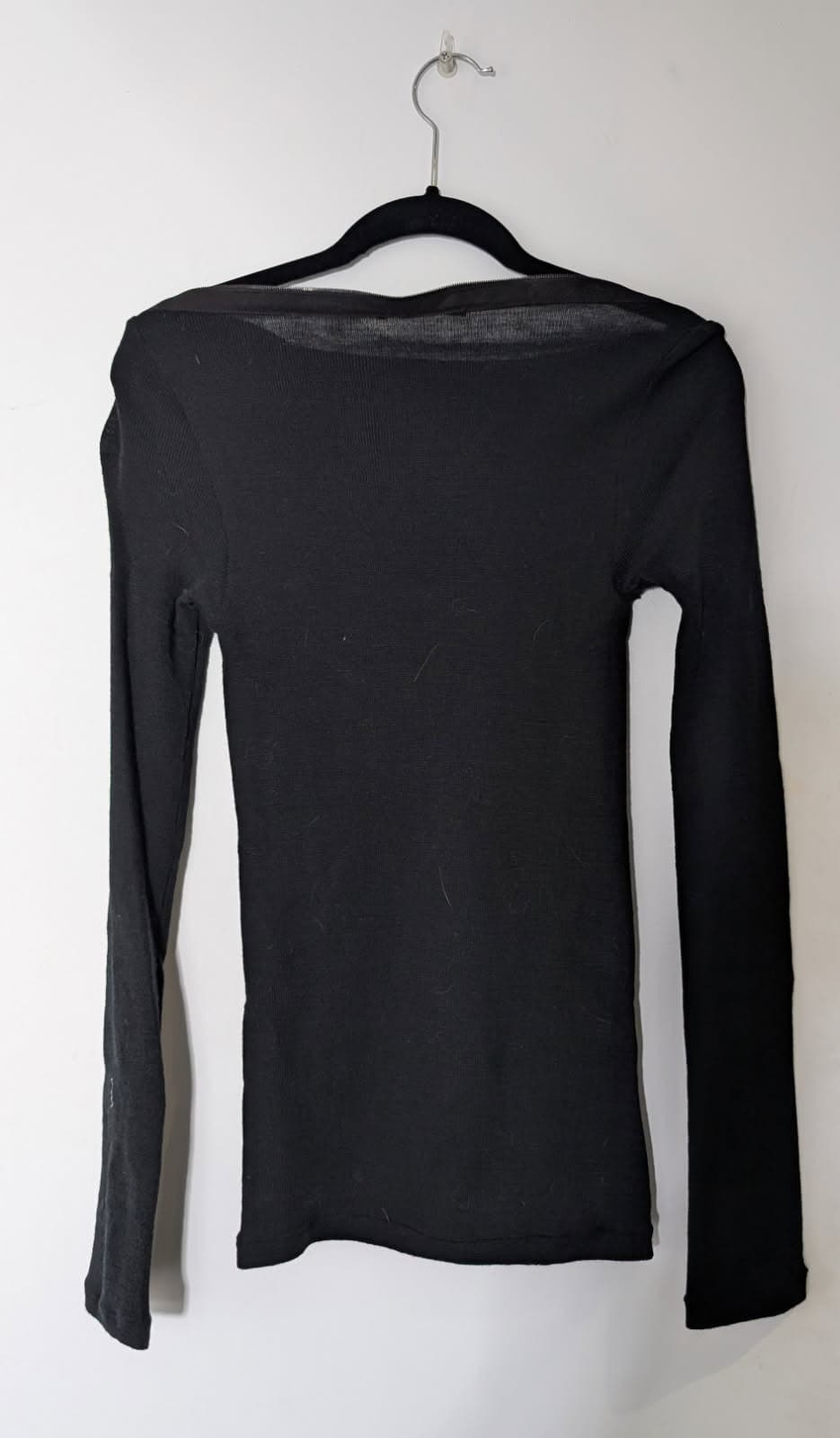 Scanlan Theodore Black Long Sleeve Top With Chain Detail — photo 4 of 8