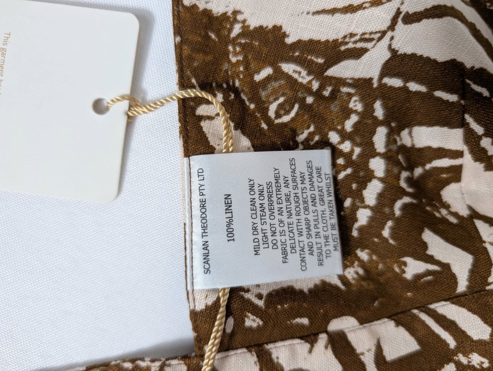 Scanlan Theodore Butterfly Dragon Bralette Chocolate Linen Size 10 — photo 4 of 9