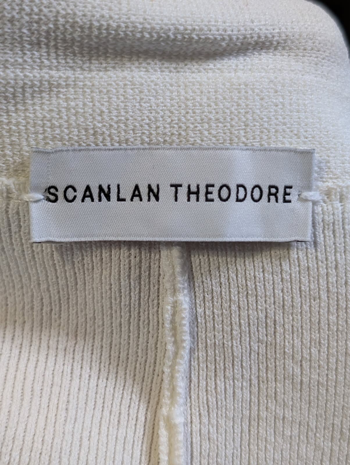 Scanlan Theodore Crepe Knit Waterfall Jacket Cream — photo 2 of 5