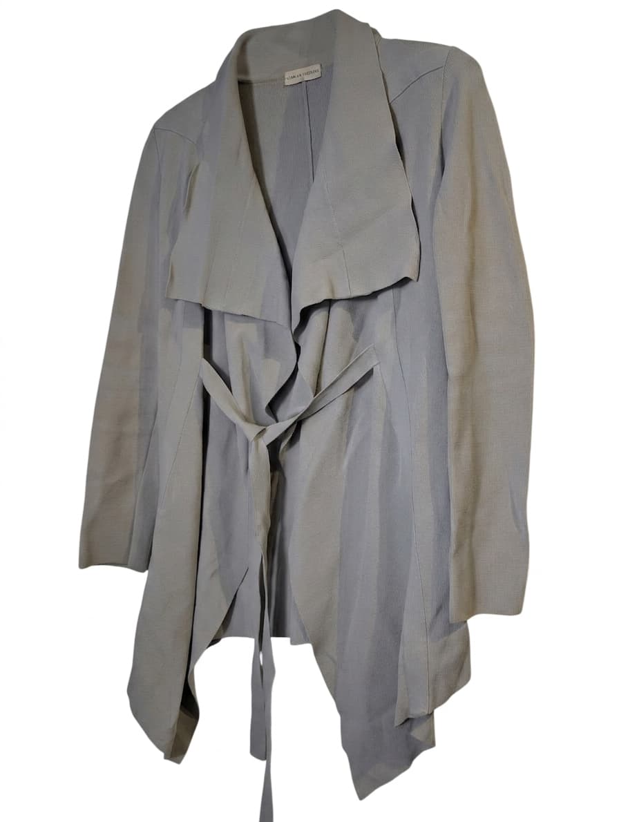 Scanlan Theodore Crepe Knit Waterfall Jacket Grey — photo 1 of 5