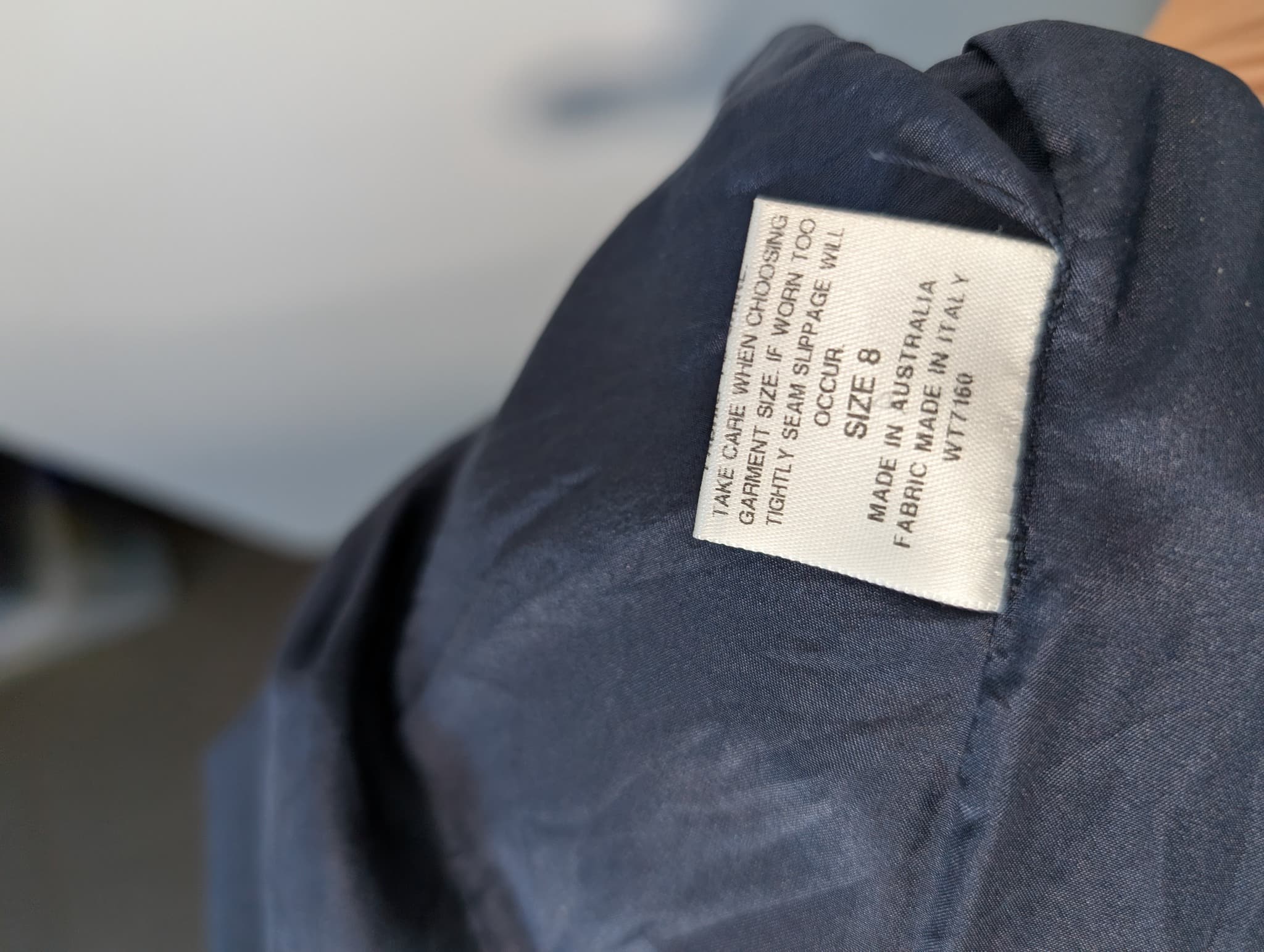 Scanlan & Theodore Double-Breasted Trench Coat Navy Blue Size 8 — photo 8 of 8