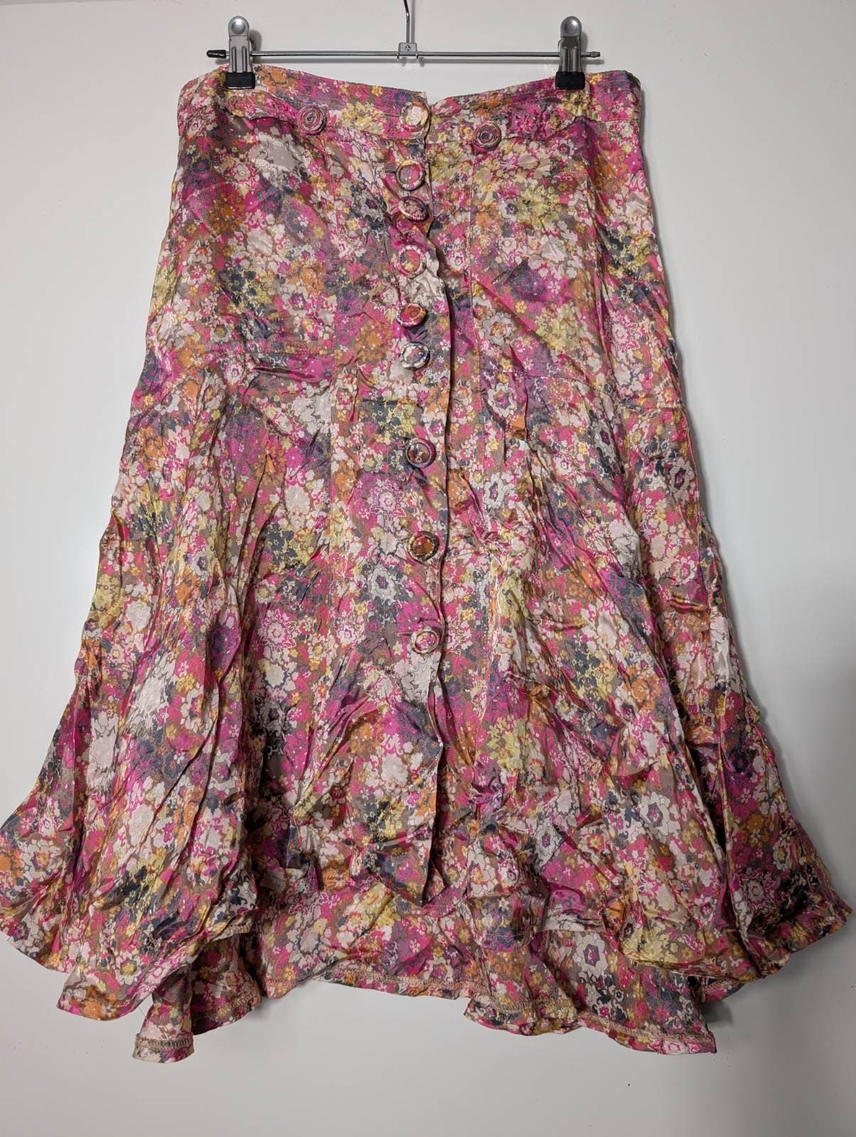 Scanlan & Theodore Floral Midi Skirt - Button Front — photo 7 of 7