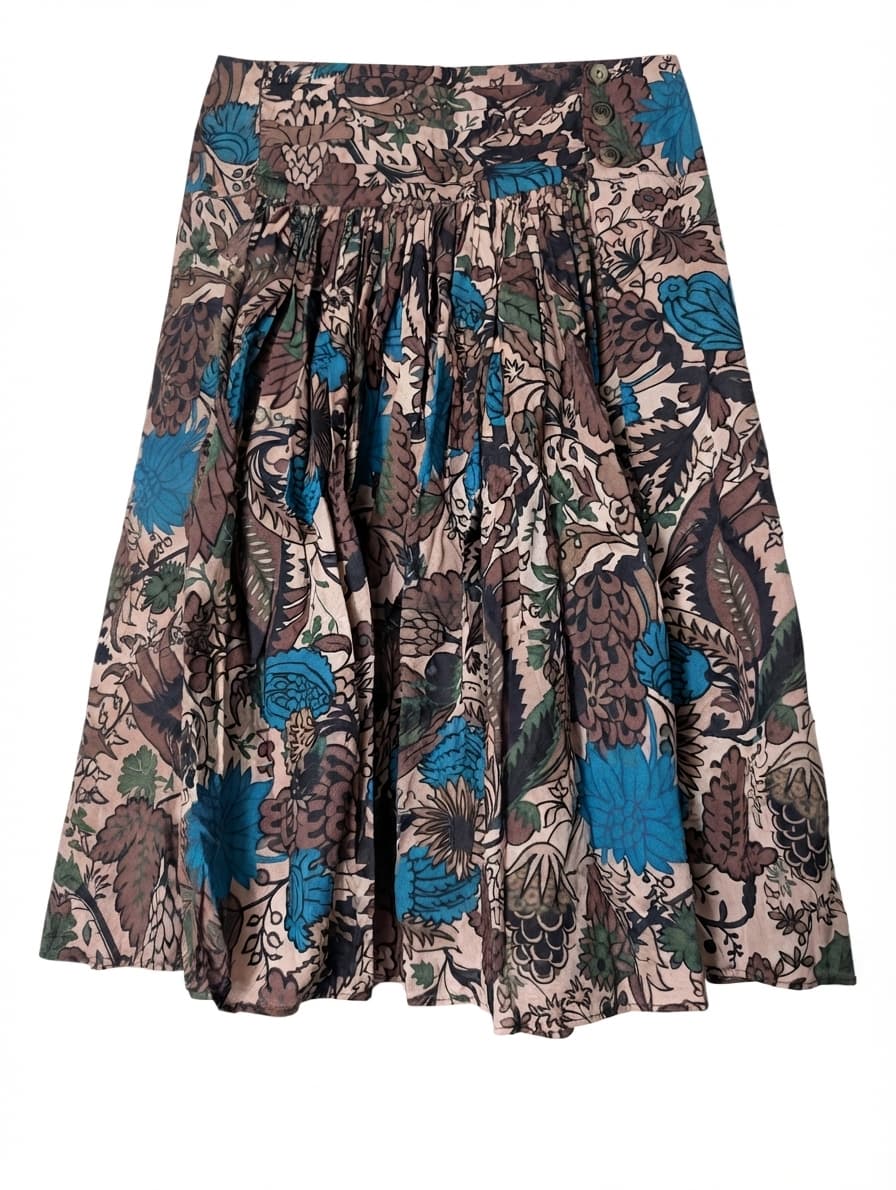 Scanlan Theodore Floral Pleated Midi Skirt Multicolour — photo 1 of 7