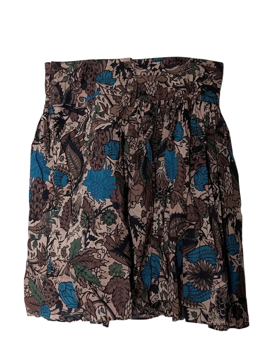 Scanlan & Theodore Floral Print High-Waisted Button-Front Skirt — photo 1 of 10