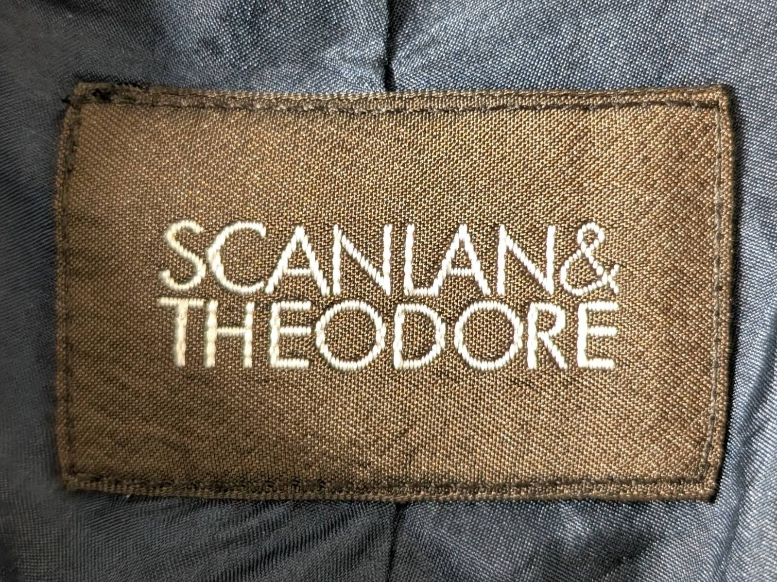 Scanlan & Theodore Navy Blue Double Breasted Satin Coat - Women's Size 8 — photo 3 of 5