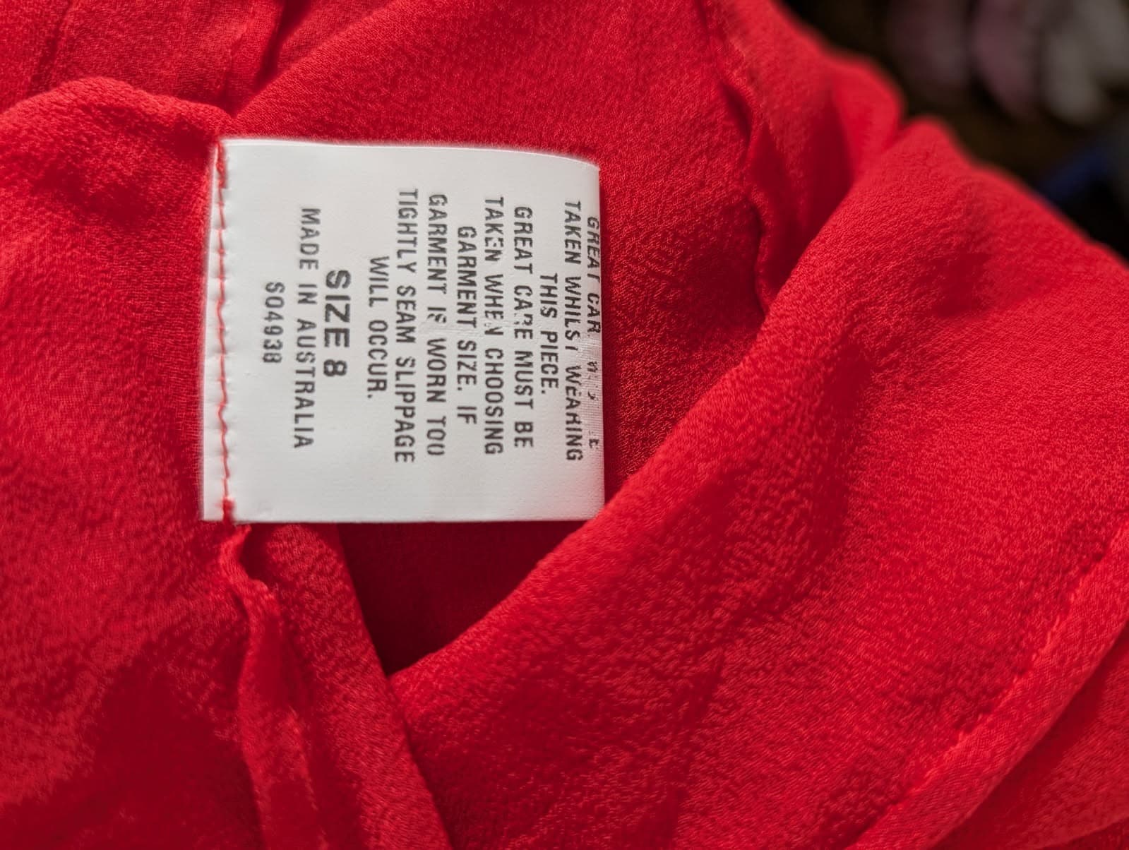 Scanlan & Theodore Red Sheer Silk Chiffon Dress - Size 8 — photo 6 of 7