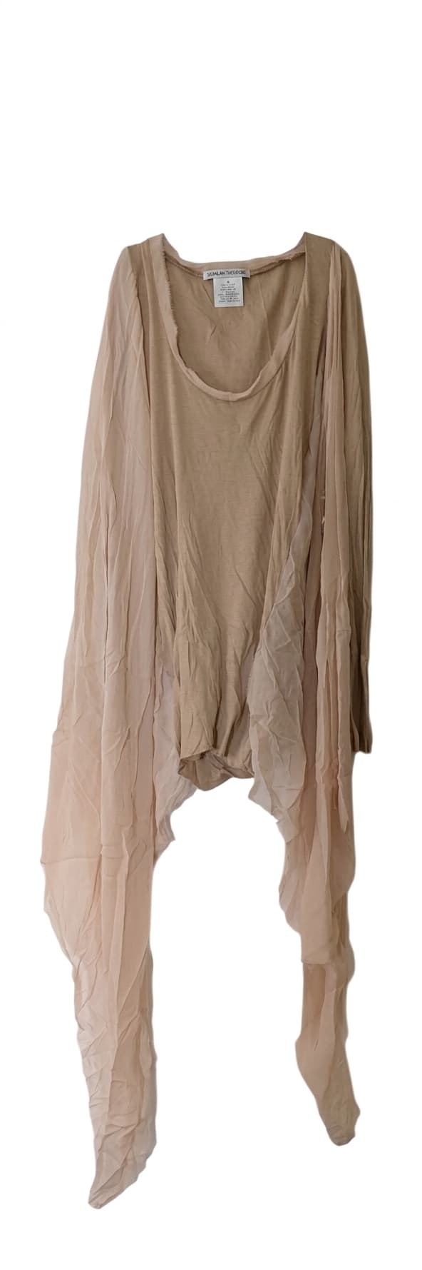 Scanlan Theodore Silk Chiffon Layered Top - Beige Size Small — photo 1 of 4