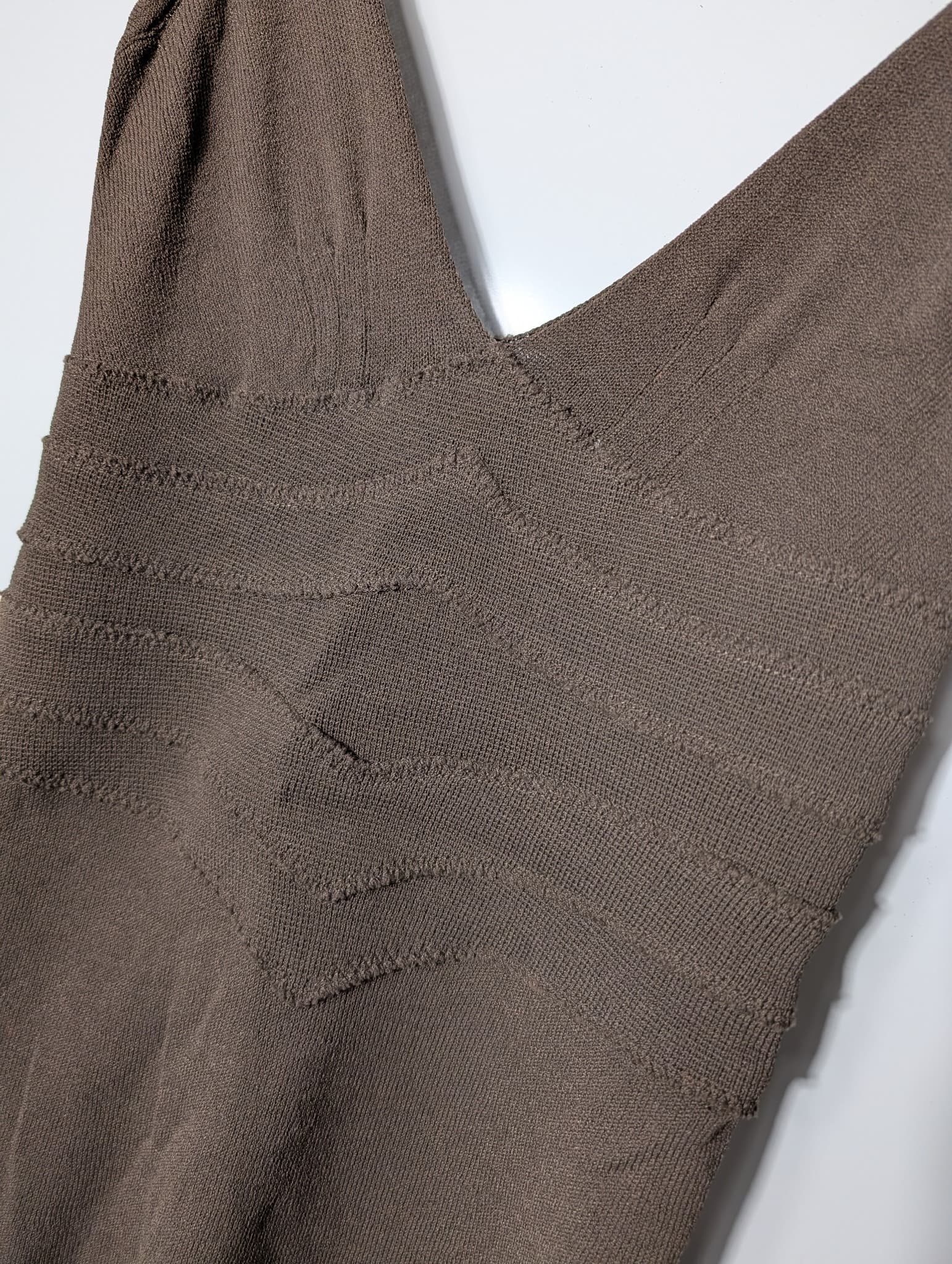 Scanlan Theodore Sleeveless Knit Dress Brown V-Neck Size SM — photo 2 of 6