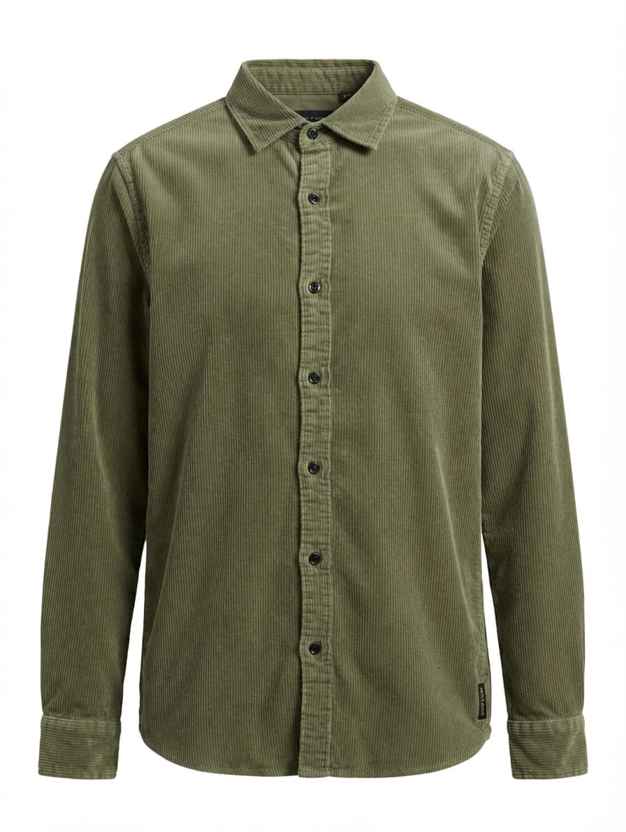 Scotch & Soda Corduroy Button-Down Shirt Olive Green Men's Small — photo 1 of 10