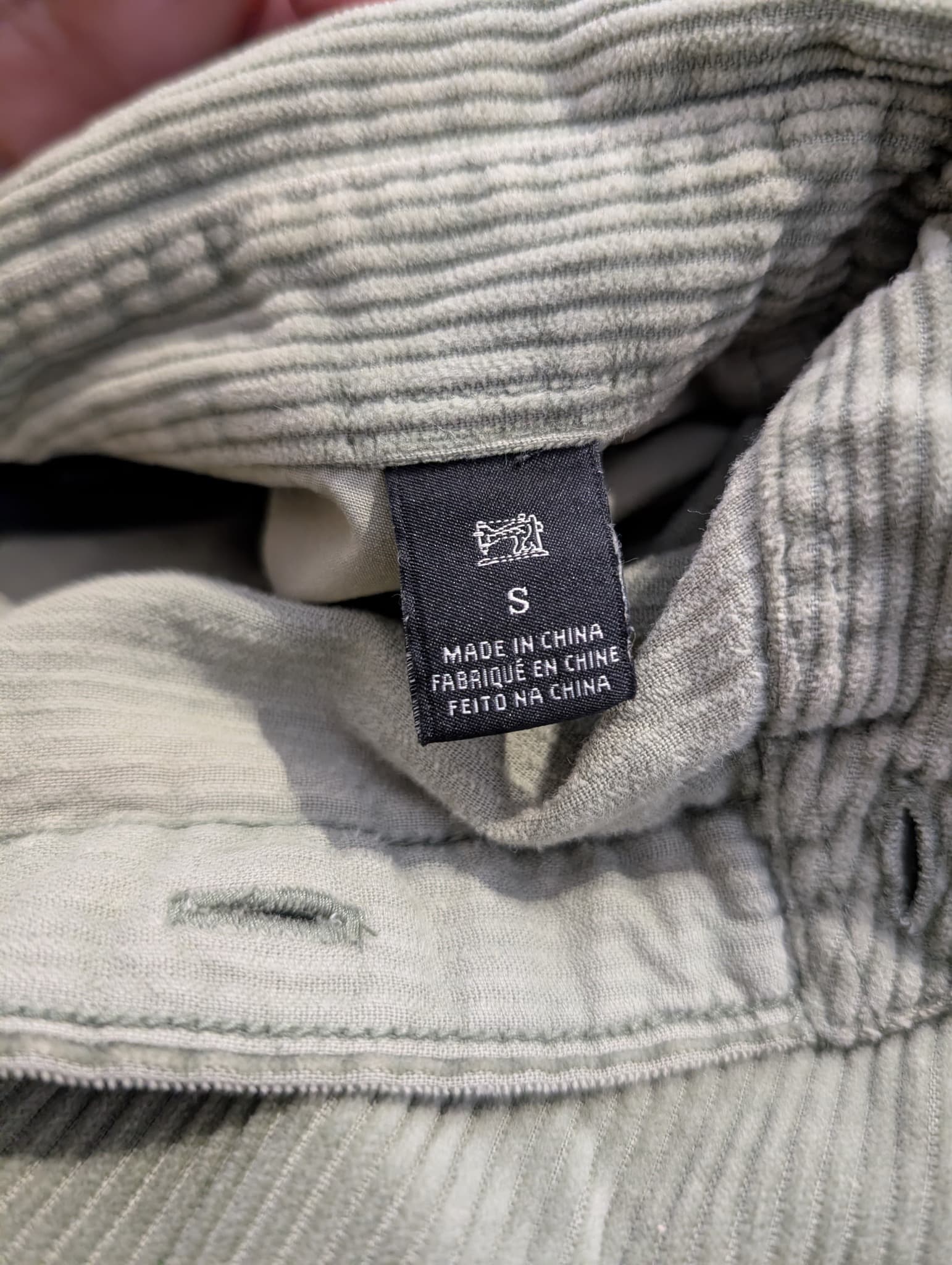 Scotch & Soda Corduroy Button-Down Shirt Olive Green Men's Small — photo 3 of 10