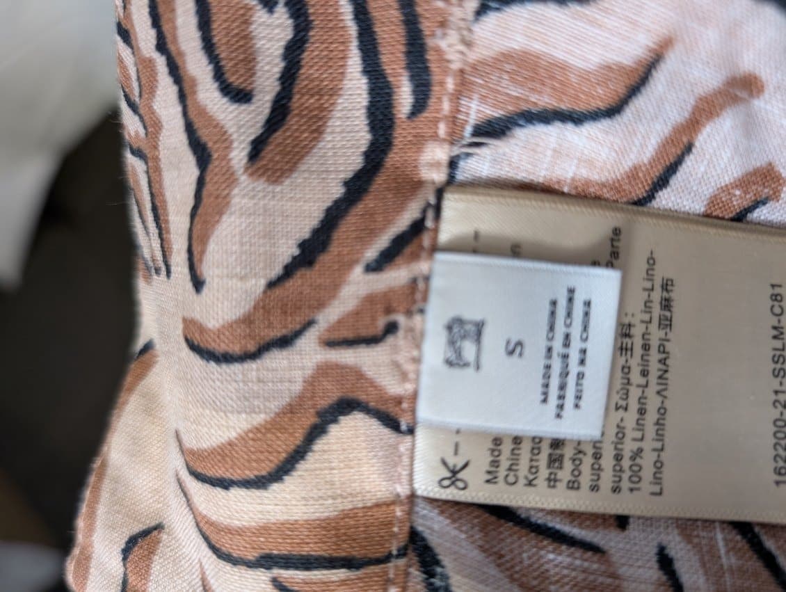 Scotch & Soda Linen Zebra Print Shorts Brown Size S — photo 7 of 9