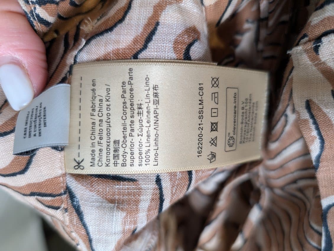 Scotch & Soda Linen Zebra Print Shorts Brown Size S — photo 8 of 9