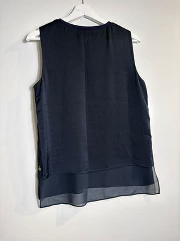 Scotch & Soda Maison Scotch Sleeveless Layered Top Navy Size P — photo 5 of 7