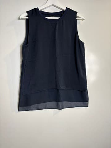 Scotch & Soda Maison Scotch Sleeveless Layered Top Navy Size P — photo 6 of 7