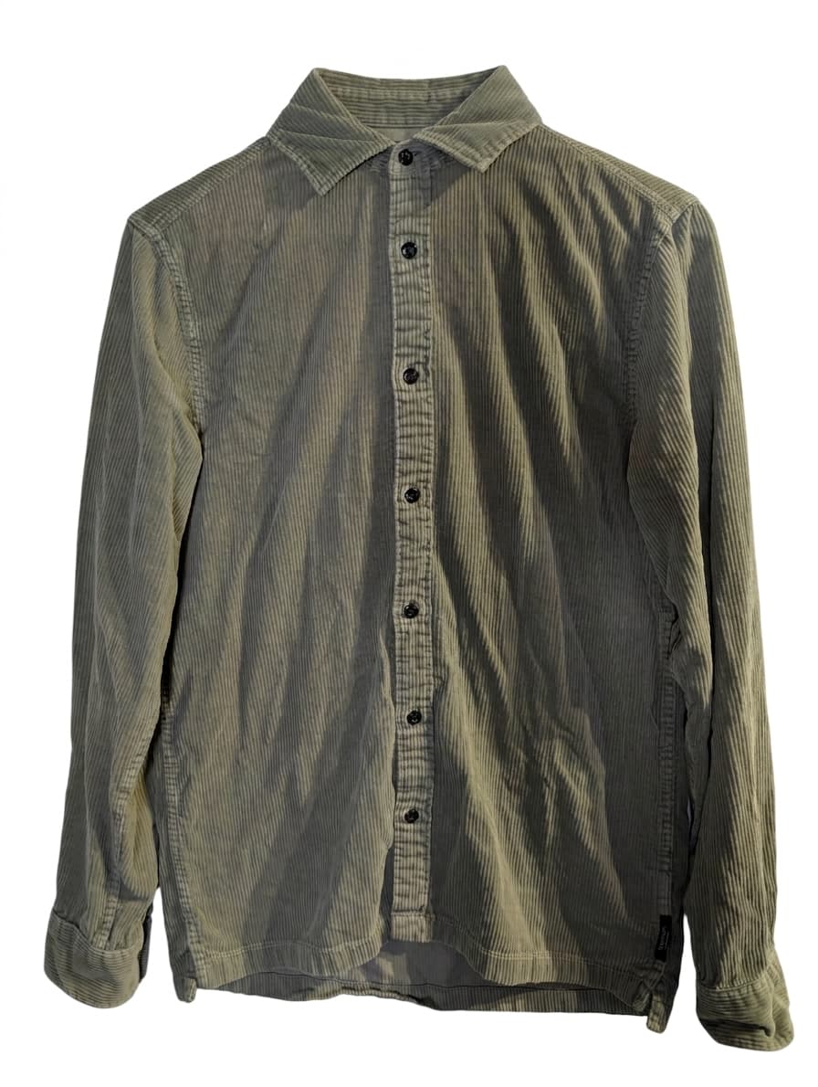 Scotch & Soda Men's Olive Green Corduroy Button-Down Shirt — photo 1 of 10